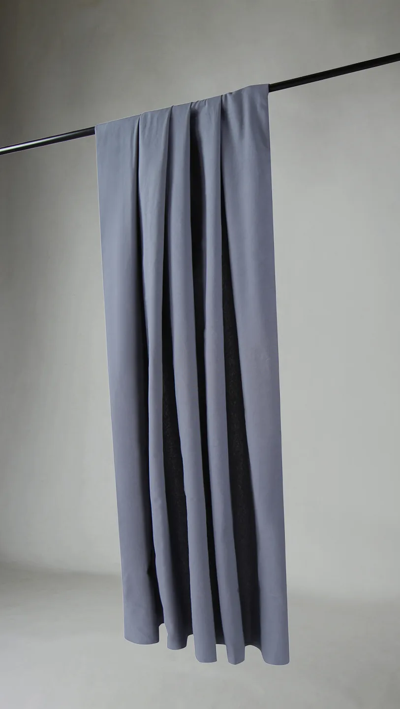 Gardiner - Bomullsgardin Anja (blå) (Størrelse: 140 x 300)