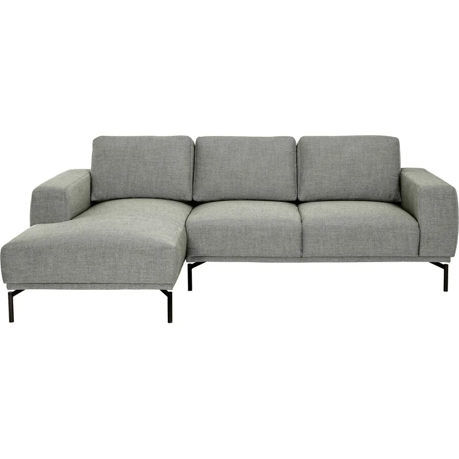 MyDeal Ecksofa Maja Links Stoff hellgrau B 243 T 162 cm - Möbel Konfigurator: Traummöbel individuell zusammenstellen