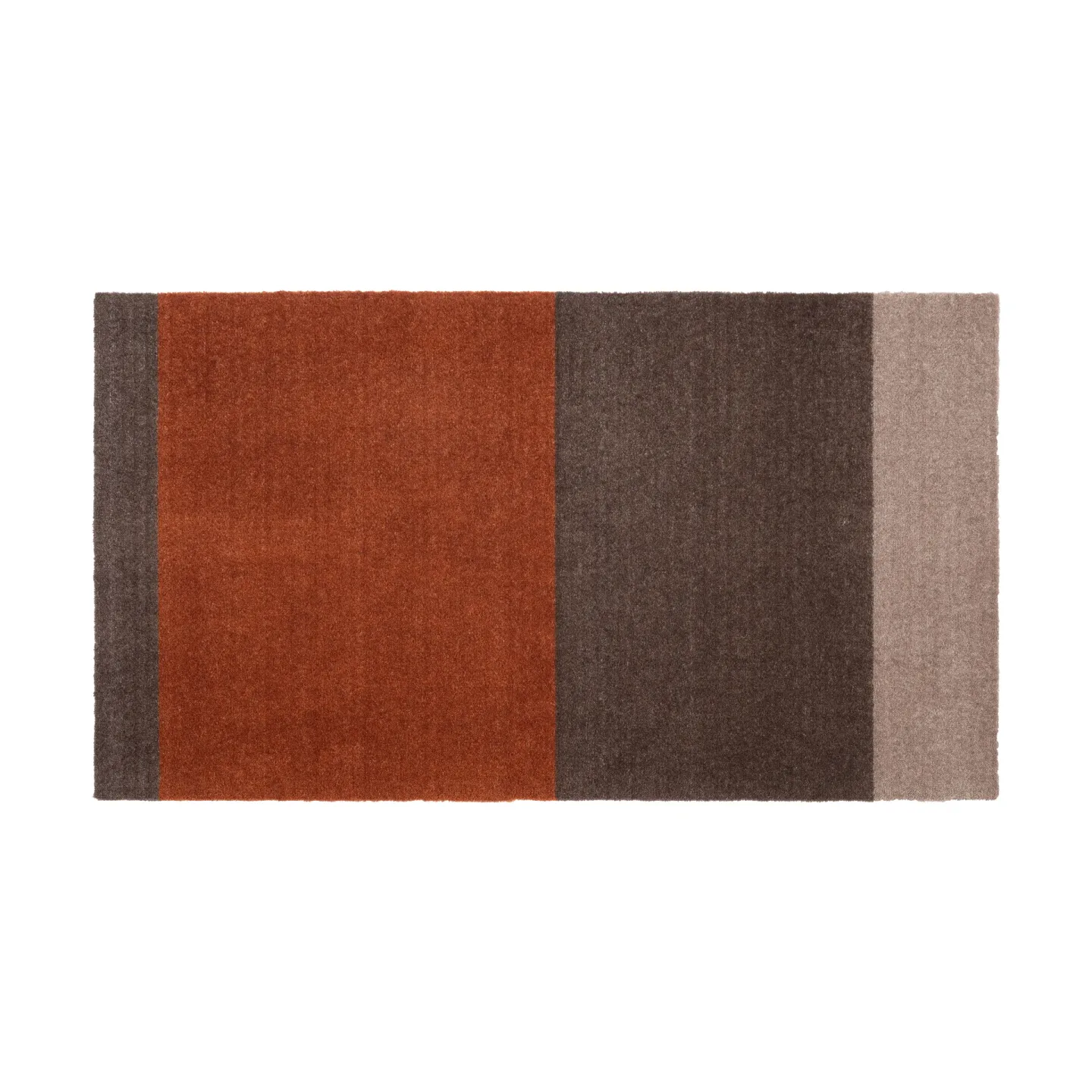 tica copenhagen Stripes Flurteppich horizontal Brown-terrakotta 67 x 120cm