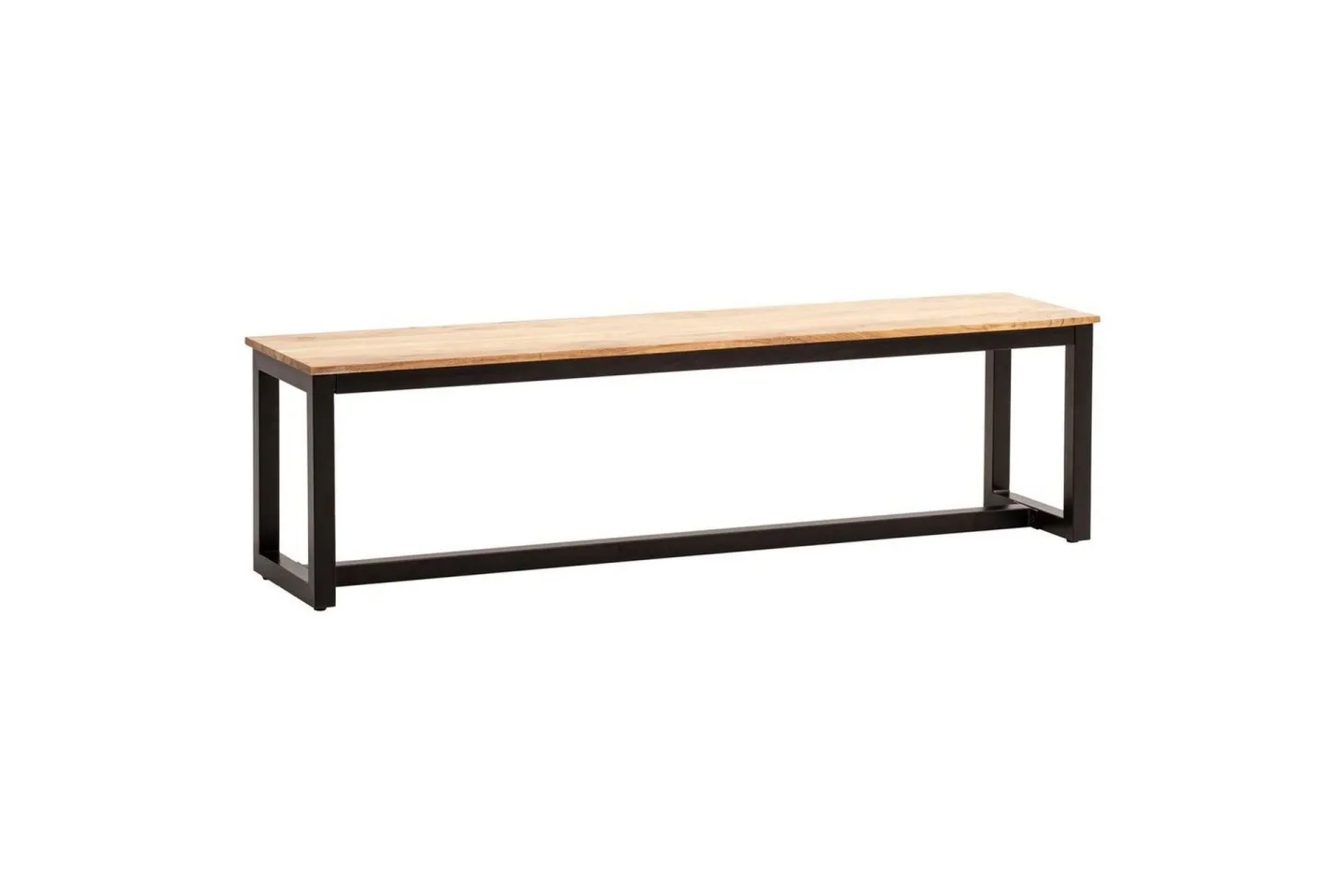 Matbänk Wohnling massivt trä industriell loftstil med metallben 120 cm - 120 cm