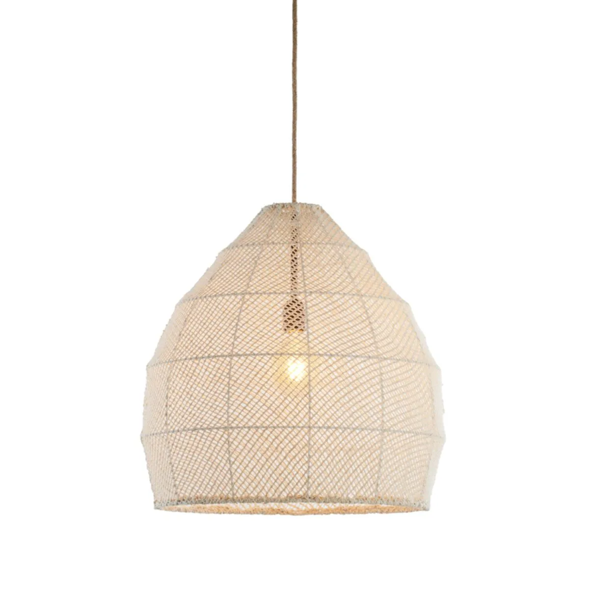 Light & Living - Makassar Ø50 - Taklampa - Krämvit