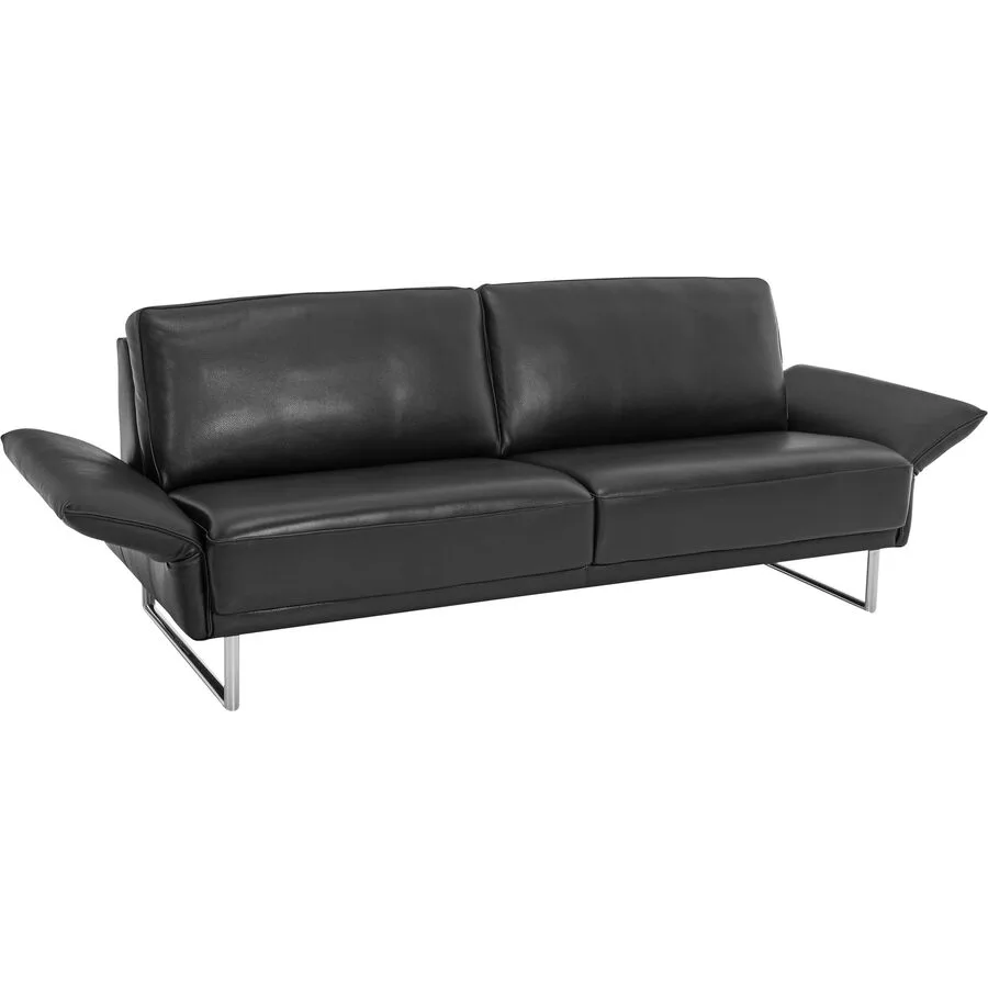 Sofa Julia Schwarz Leder 214 cm 90 cm