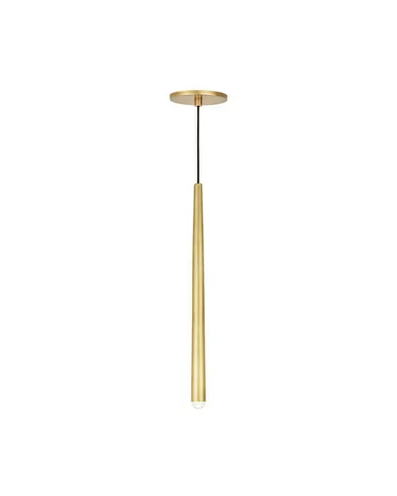 Pylon 1 Light Pendant Natural Brass