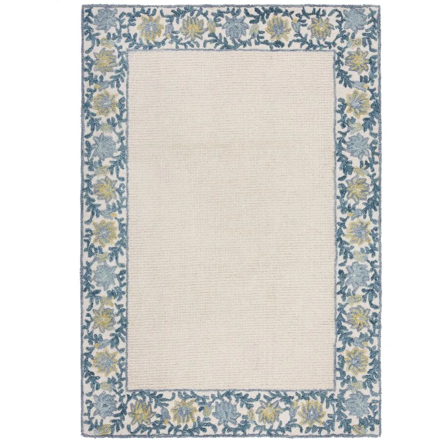 Teppich Xirli natur Blumenmuster Mischgewebe 160 x 230 cm