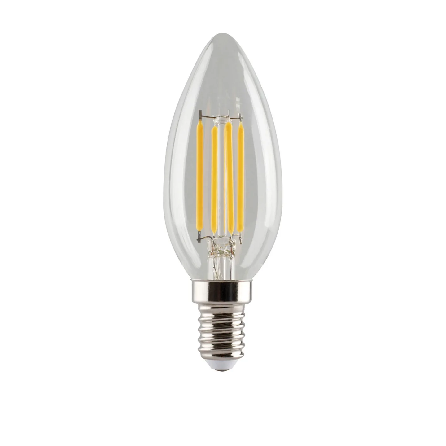 e3light - LED Ljuskälla E14 4W 470lm 2700K Dimbar klar - LED-lampor - Transparent