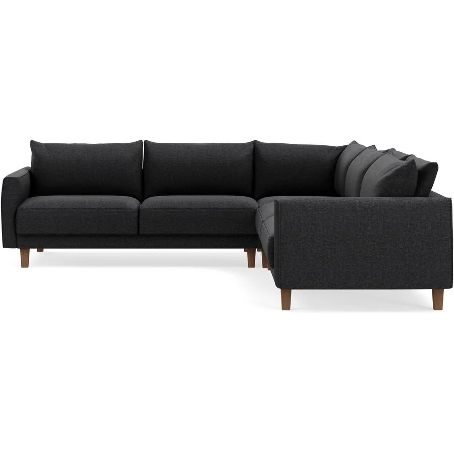 Ecksofa Avena Variabel Stoff/Holzfuss walnuss anthrazit B 264 T 264 cm - Möbel Konfigurator: Traummöbel individuell zusammenstellen