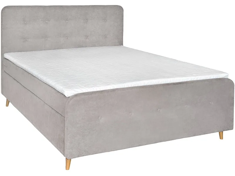 Boxspringbett FLIMS hellgrau 180x200cm