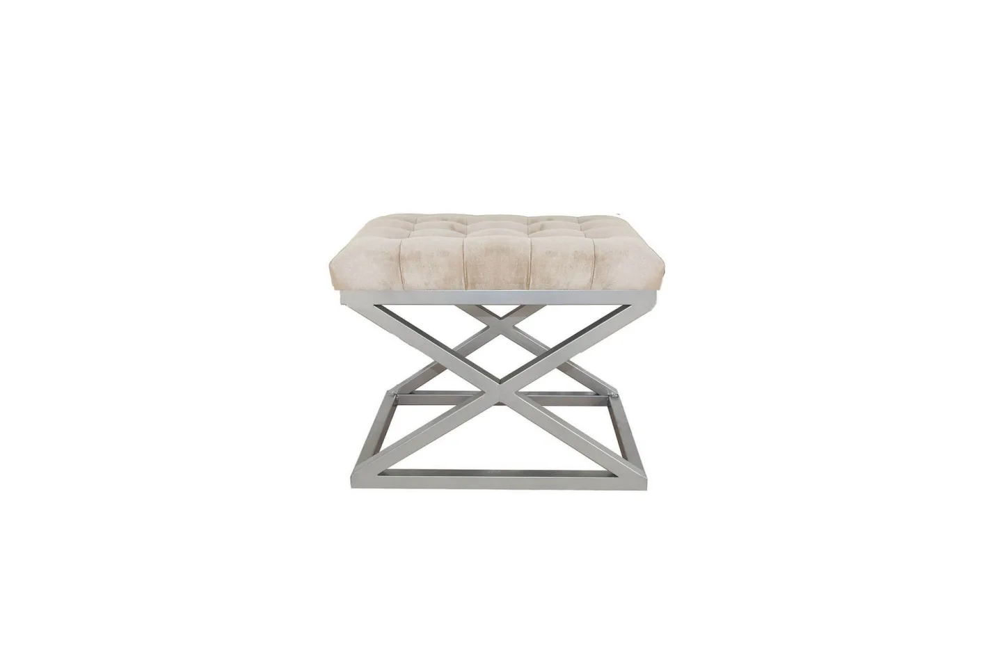 Gillie Sittpuff 40 cm - Silver/Cream