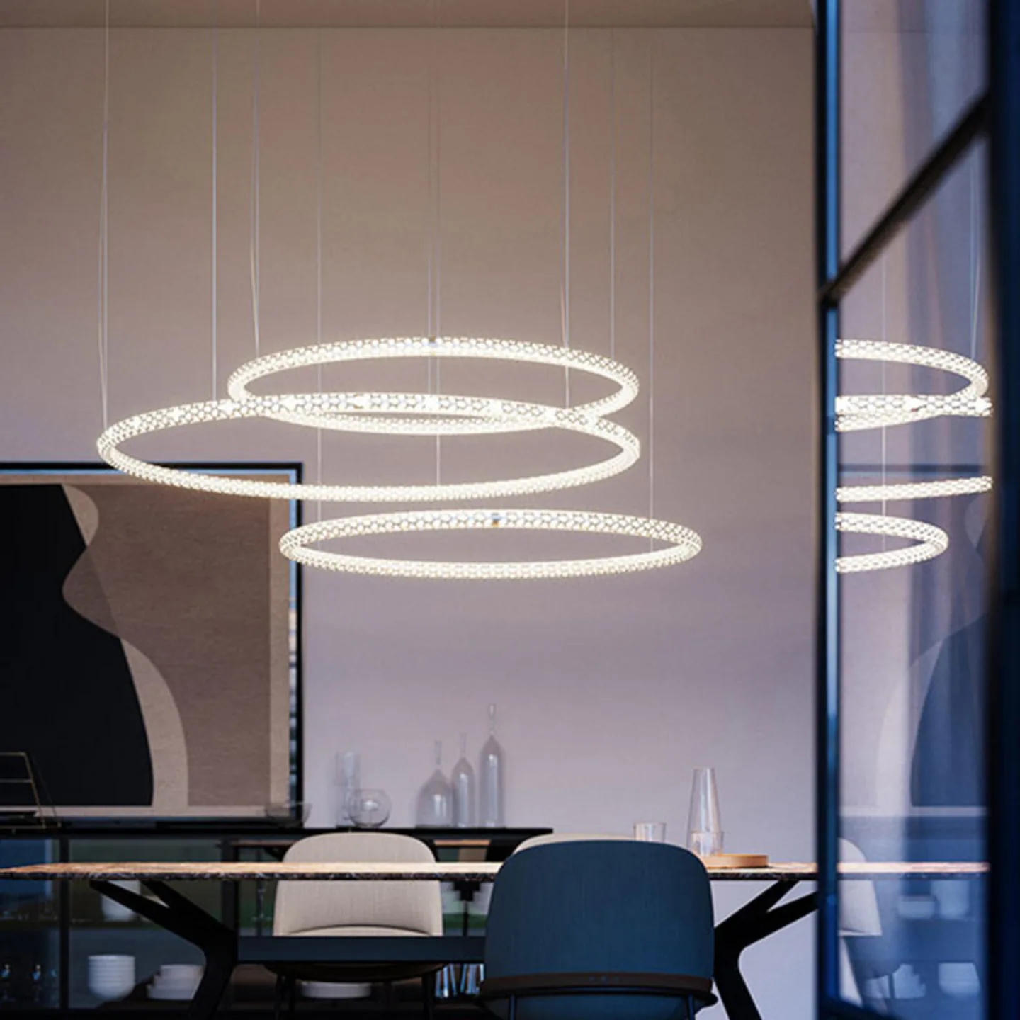 Squiggle H1 Pendelleuchte 2700K Matt White - Rotaliana - Wohnzimmer - Design - Metall - Einflammig