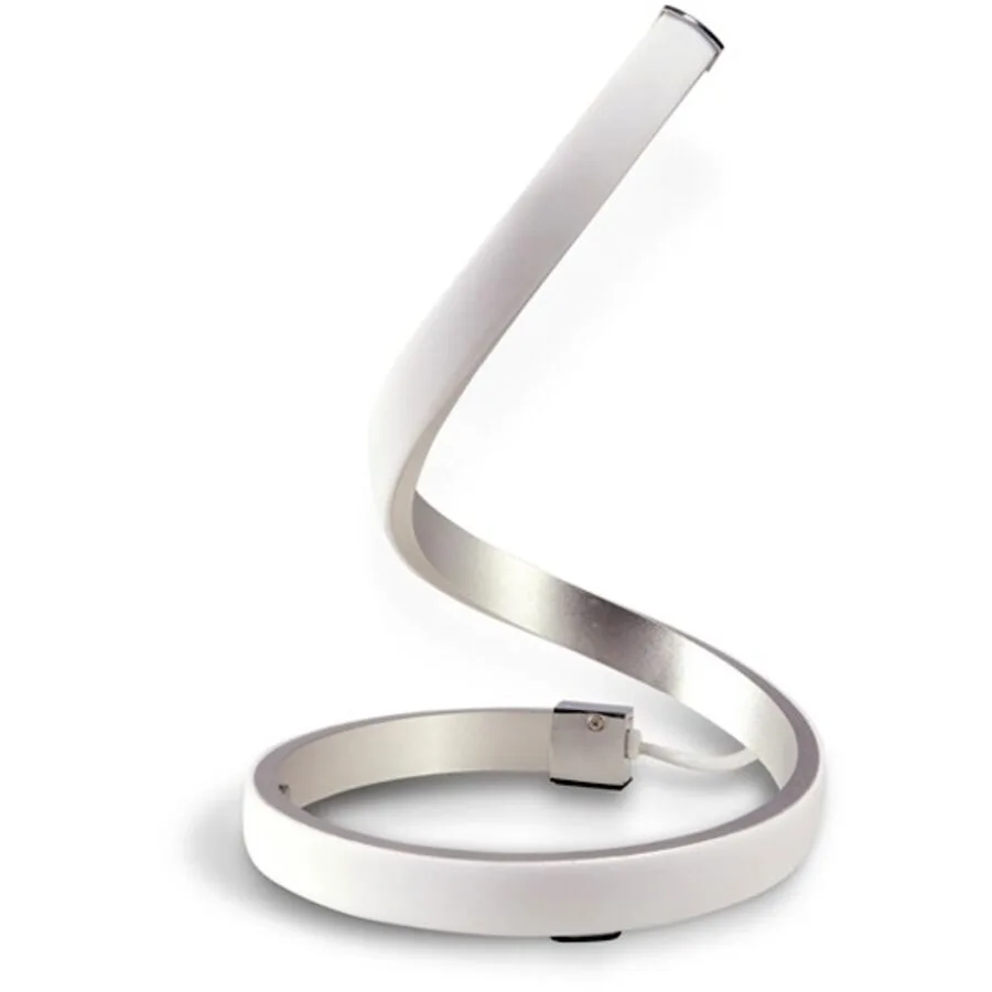 Tischlampe Gisela Silber Aluminium 18 cm 28 cm - LED - LED Energiesparlampen