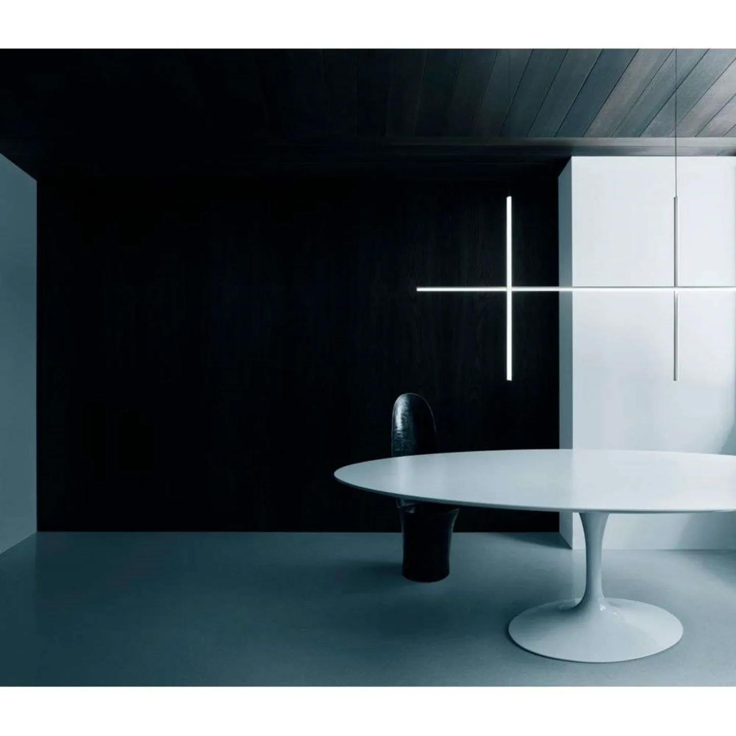 Coordinates S2 Pendelleuchte Moon Grey - Flos - Wohnzimmer - Aluminium