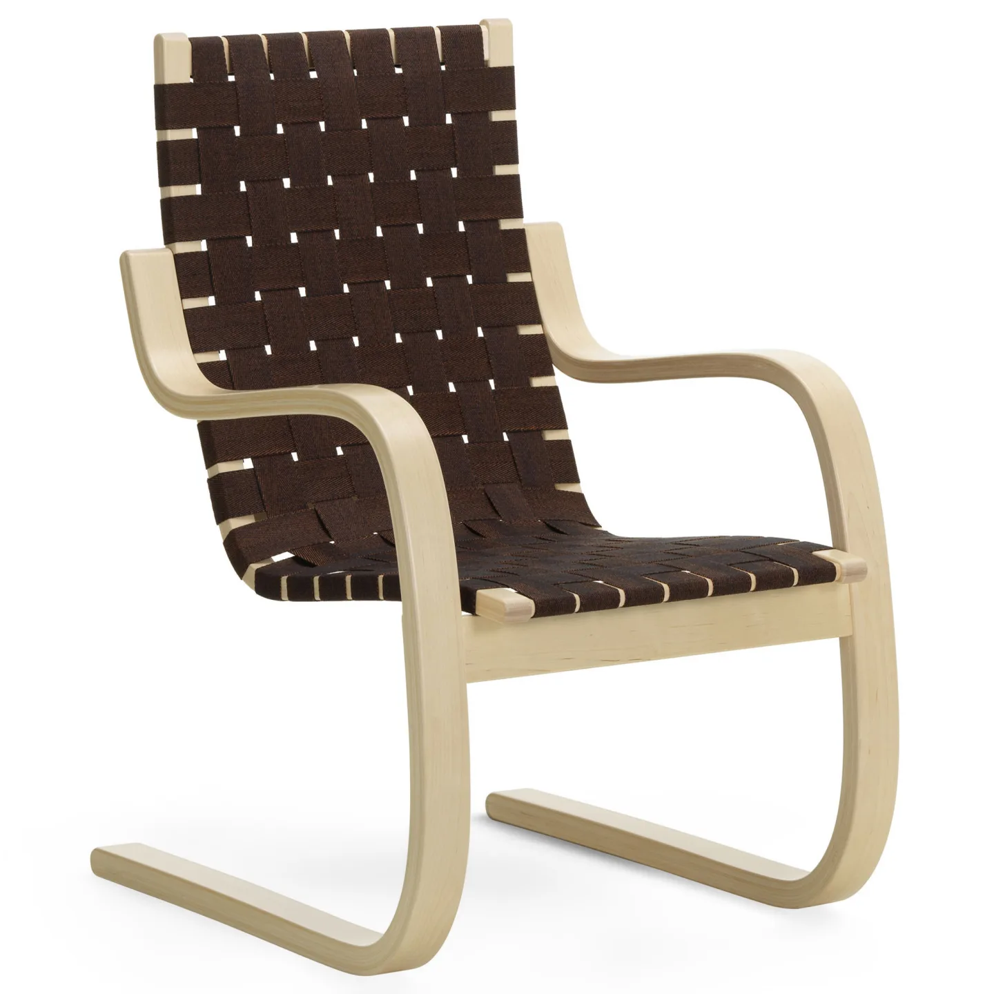 Artek - Armchair 406 Black Brown - Fåtöljer - Alvar Aalto - Brun - Trä/Textilmaterial