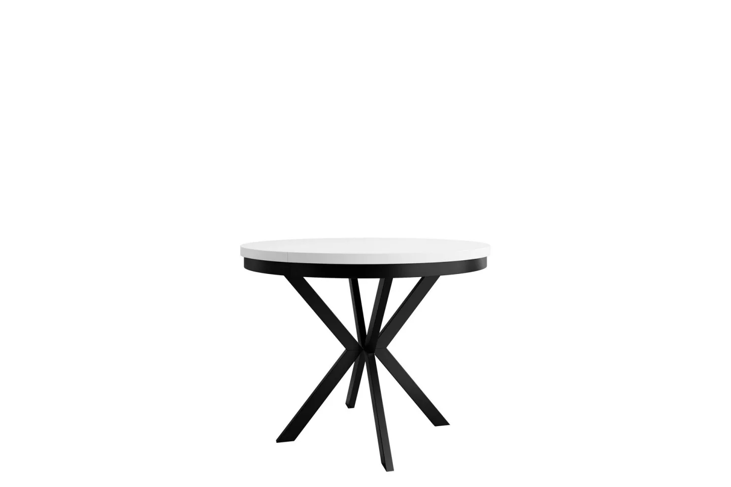 Sereth Matbord 120 cm Rund - Vit/Svart
