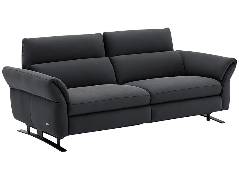3er Sofa CAMPO DE FIORI OMEGA Echtleder schwarz