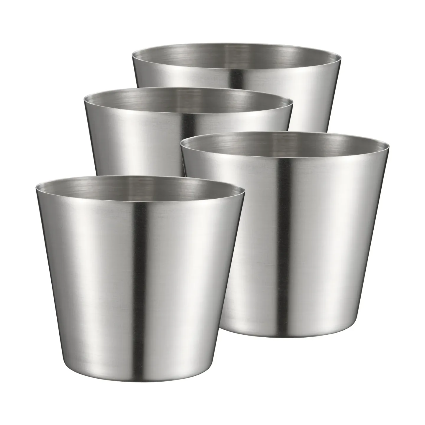 Dorre Peg Pommes-/Servierbecher Edelstahl, 4-teilig, Ø9,5 cm