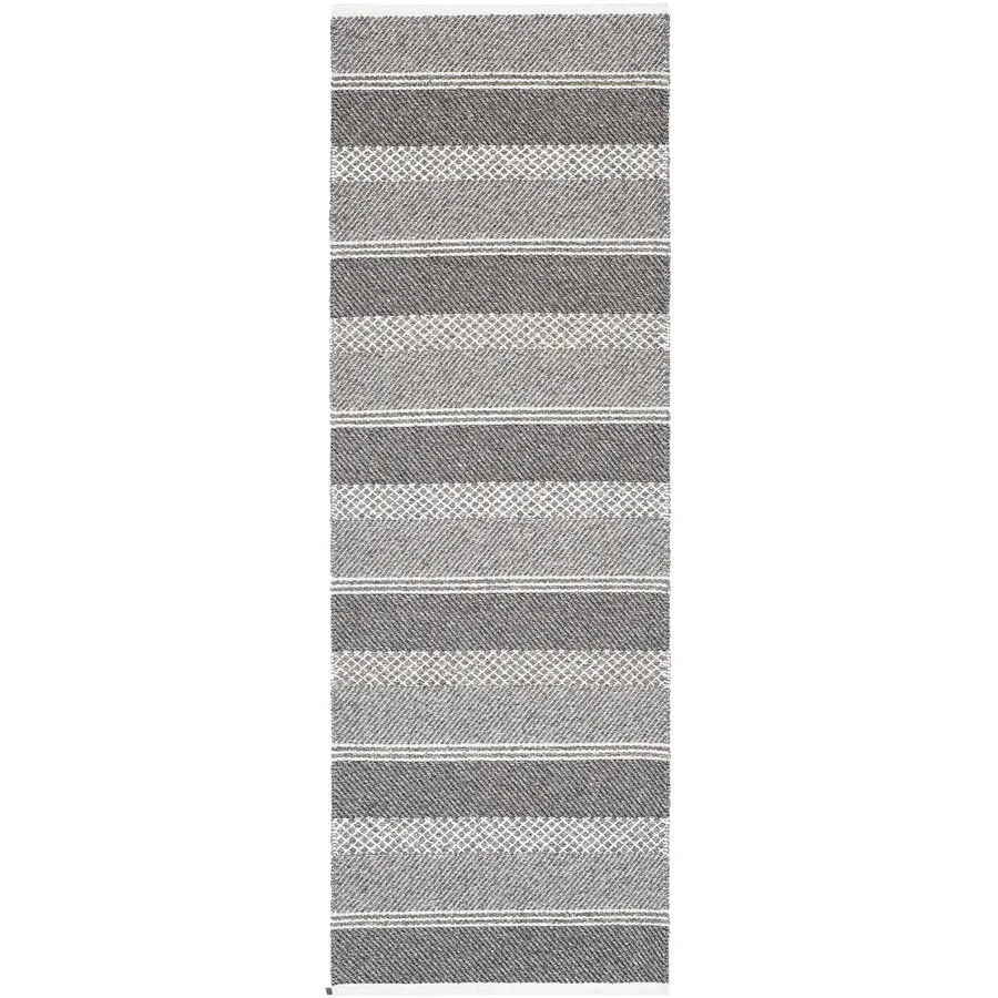 HORREDSMATTAN Teppich Sia grey Streifen Mischgewebe 70 x 210 cm