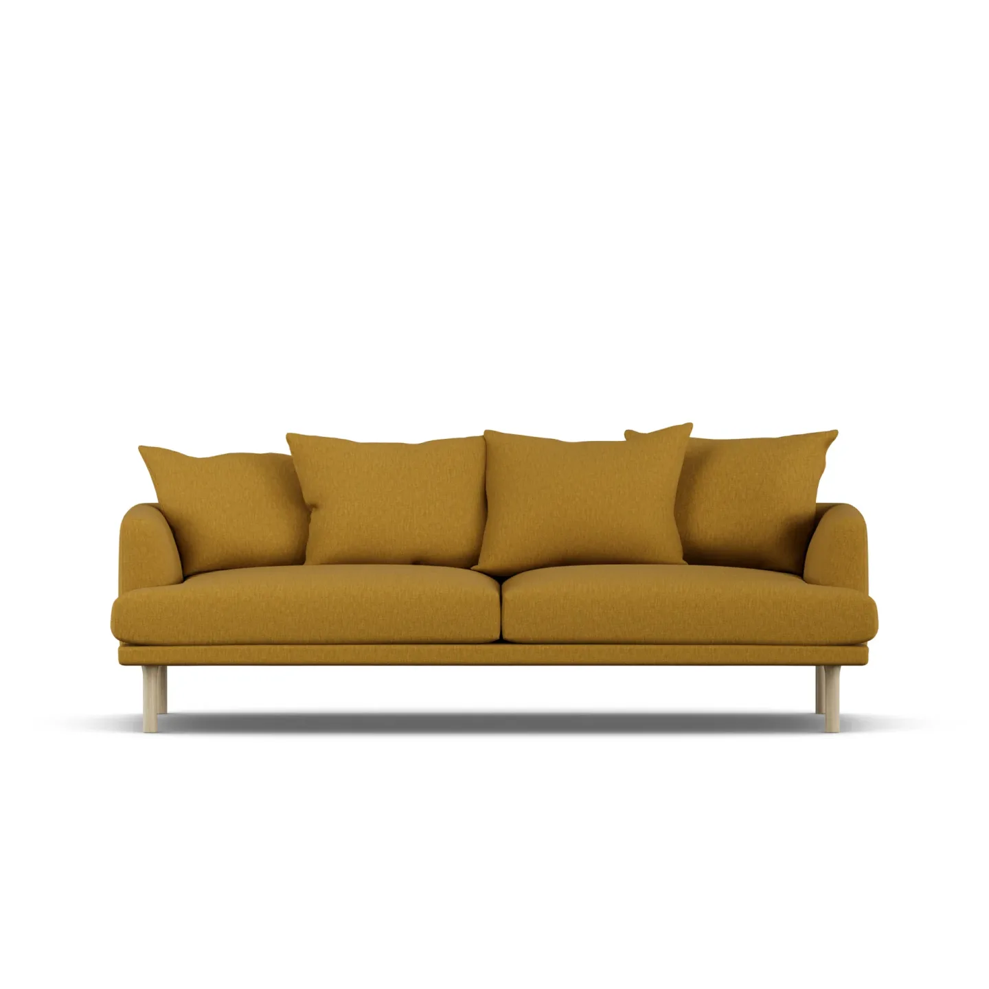 1898 Sjövik Sofa Luiza Mustard 3972-Eiche weiß geölt, 3-sitzig