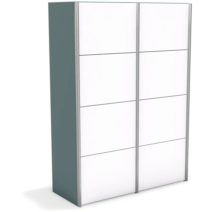 Kleiderschrank Window grüngrau Holzwerkstoff B 148 cm - Möbel Konfigurator: Traummöbel individuell zusammenstellen