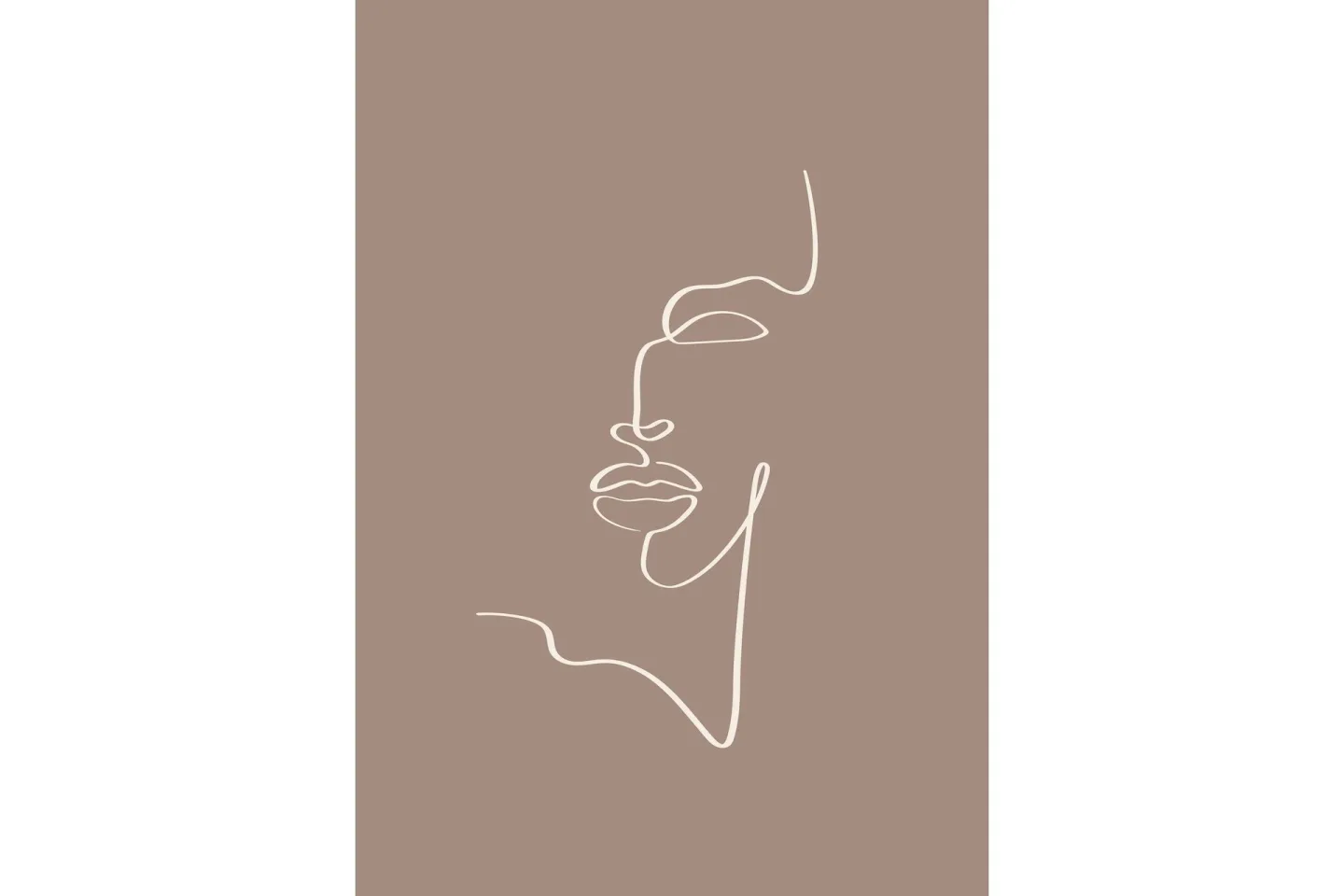 Poster Siluette 70x100 cm - Brun