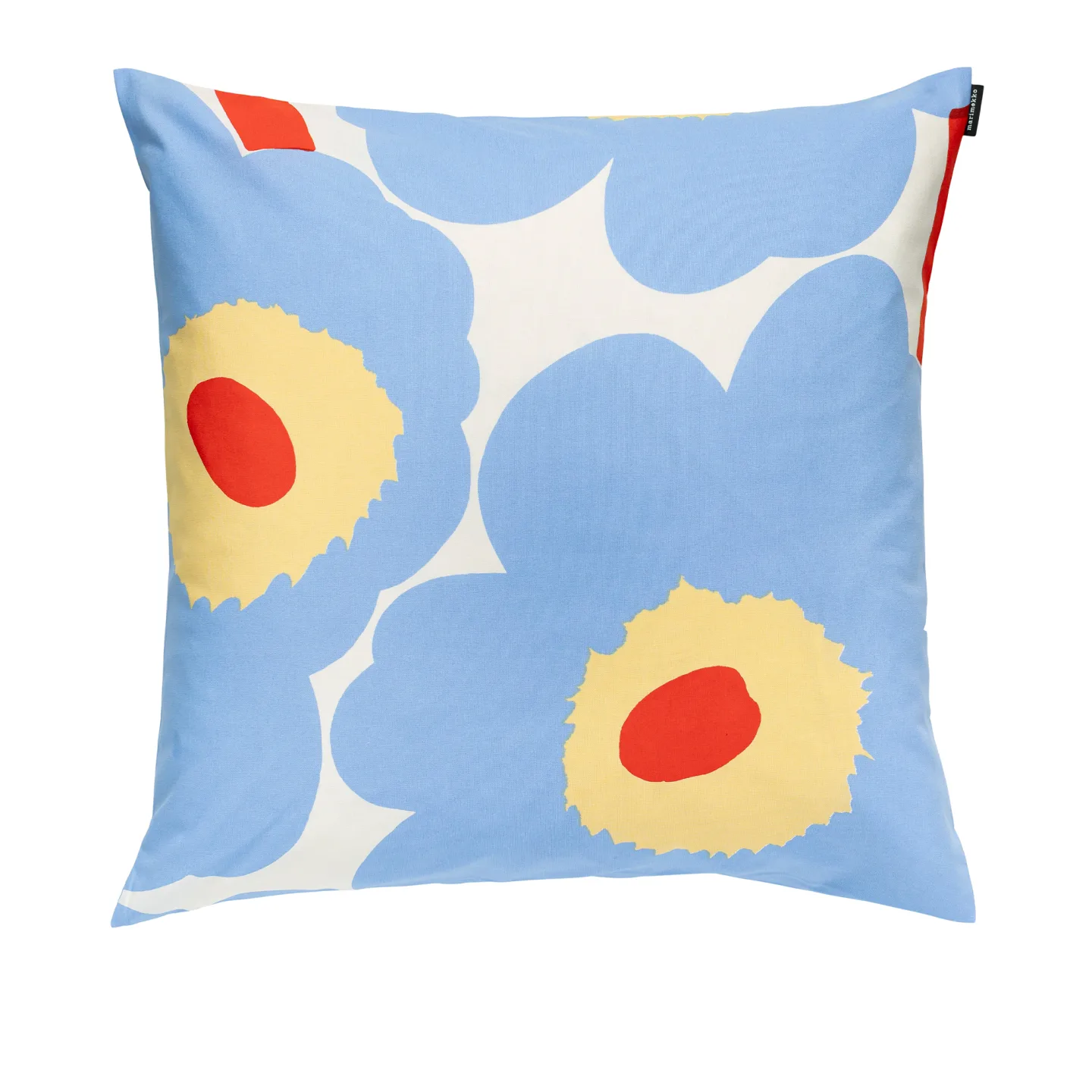 Marimekko - Unikko Cushion Cover 50 x 50 cm - Prydnadskuddar och kuddfodral - Röd,Vit,Blå - Bomull