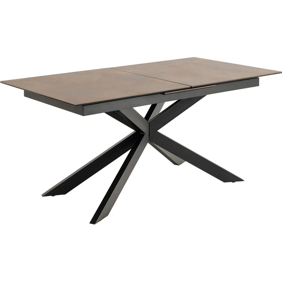 Esstisch Irwine braun Glaskeramik B 168 T 90 cm