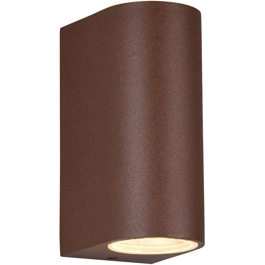 Wandlampe aussen Reeya Rot 6.9 cm 15 cm - Farbe: rost - Material: Aluminium-Druckguss