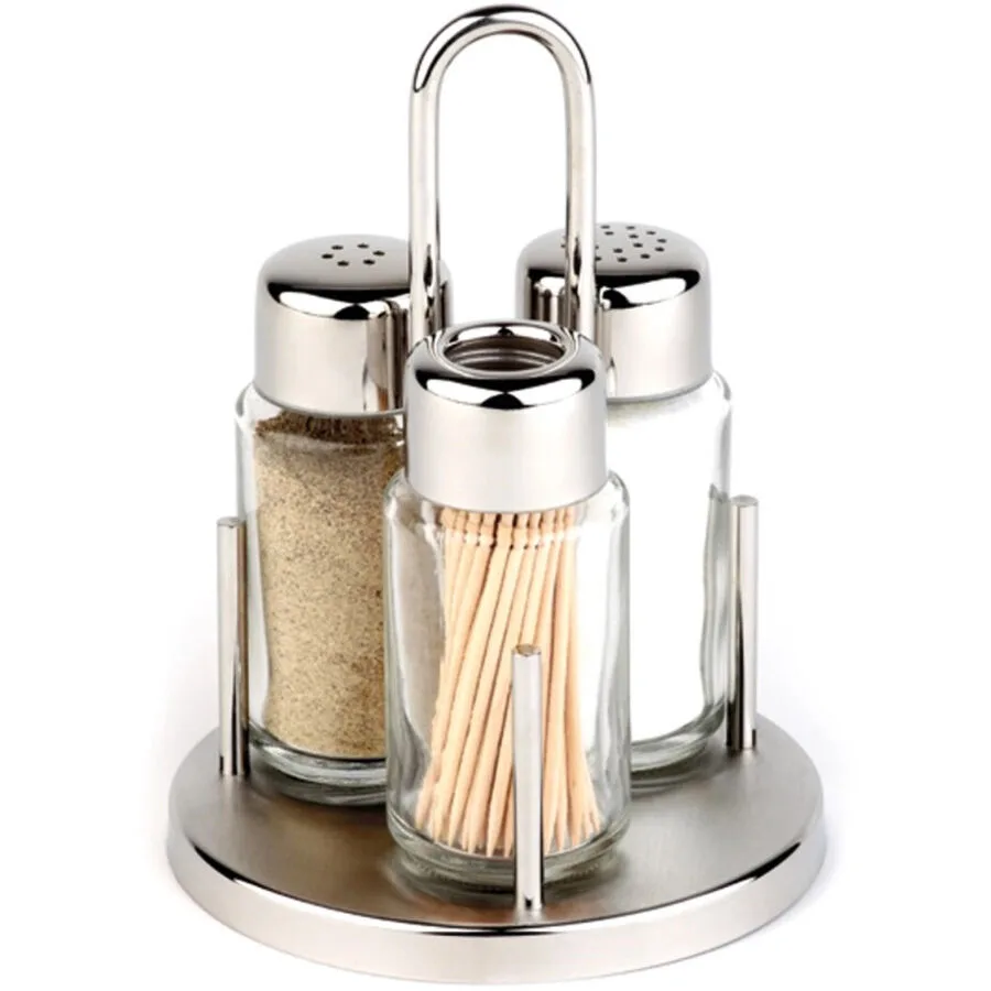 Aps transparent Edelstahl Set