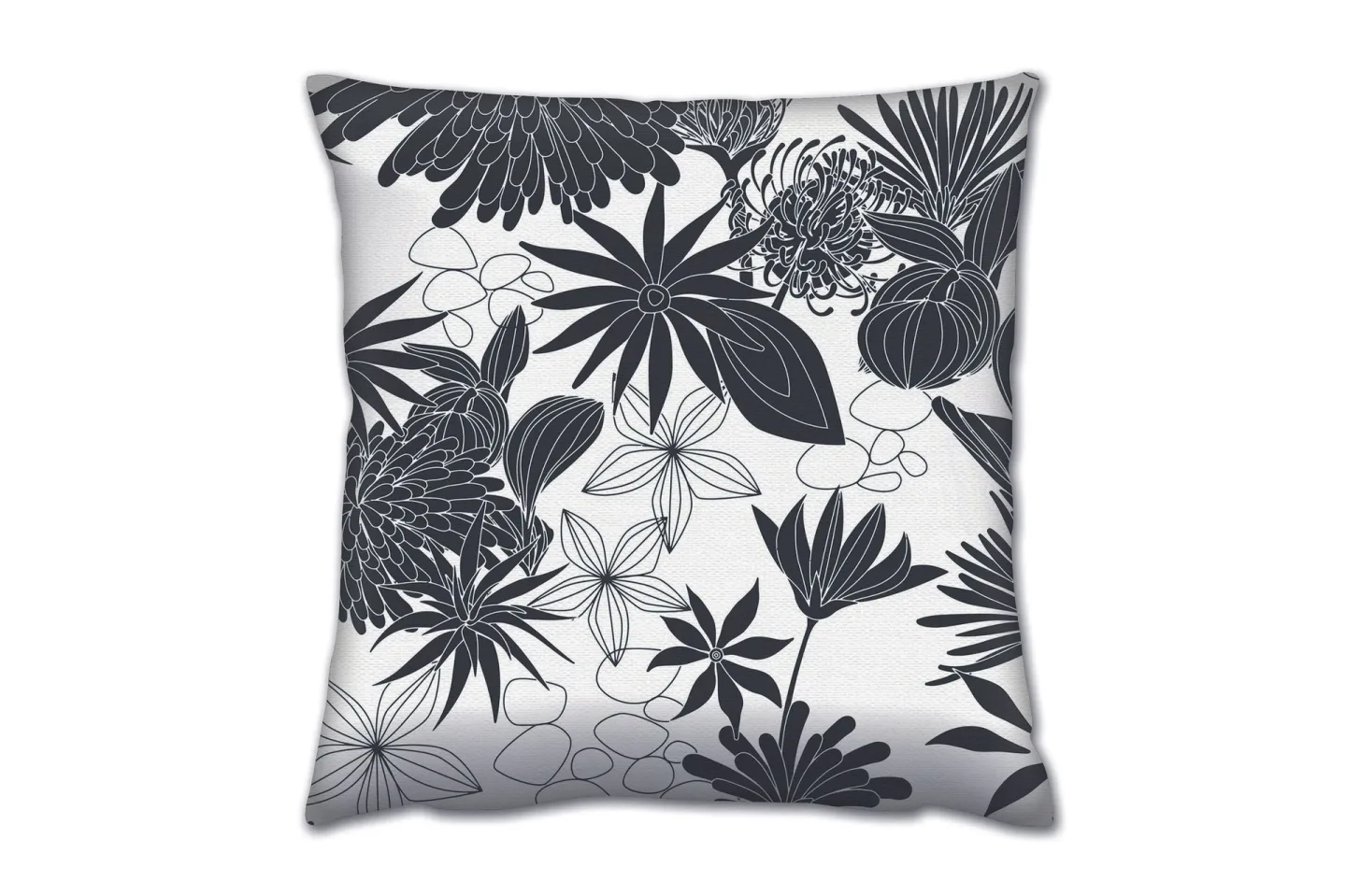 Gravel Kudde 43x43 cm - Svart/Vit