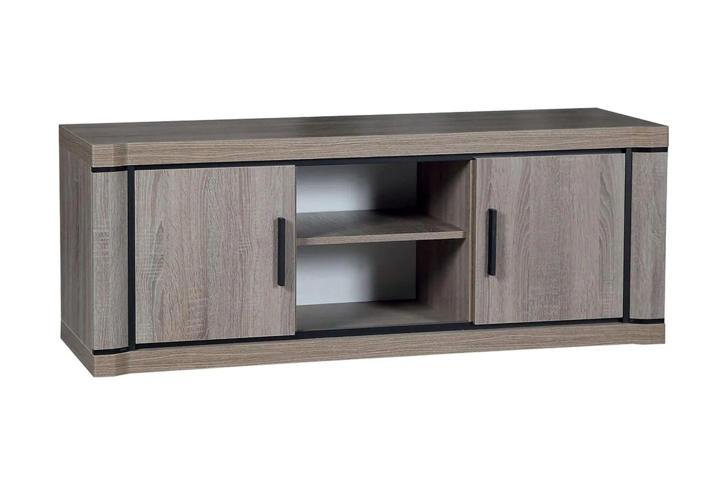 Dallas TV-bänk 137x43,5x53 cm LED-belysning - Beige/Grå