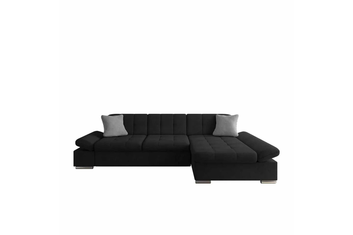 Djerra Soffa med Divan 3-sits - Svart/Grå