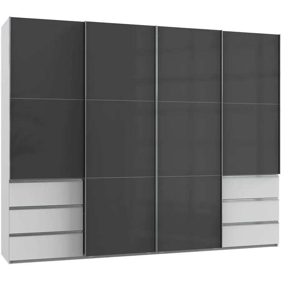 Kleiderschrank Sanko grau Holzwerkstoff B 300 cm
