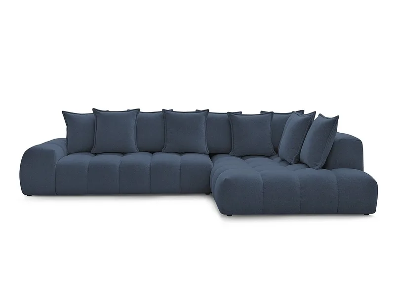 Ecksofa BOBOCHIC EVEREST Stoff chiniert dunkelblau