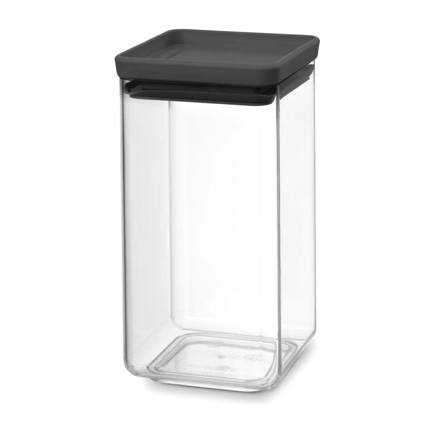 Brabantia TASTY+ quadratische Verwahrungsdose 1,6 L Dunkelgrau