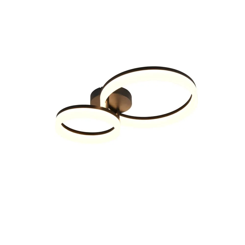 Taklampa TRIO Scope - 2 lampor, Mattsvart