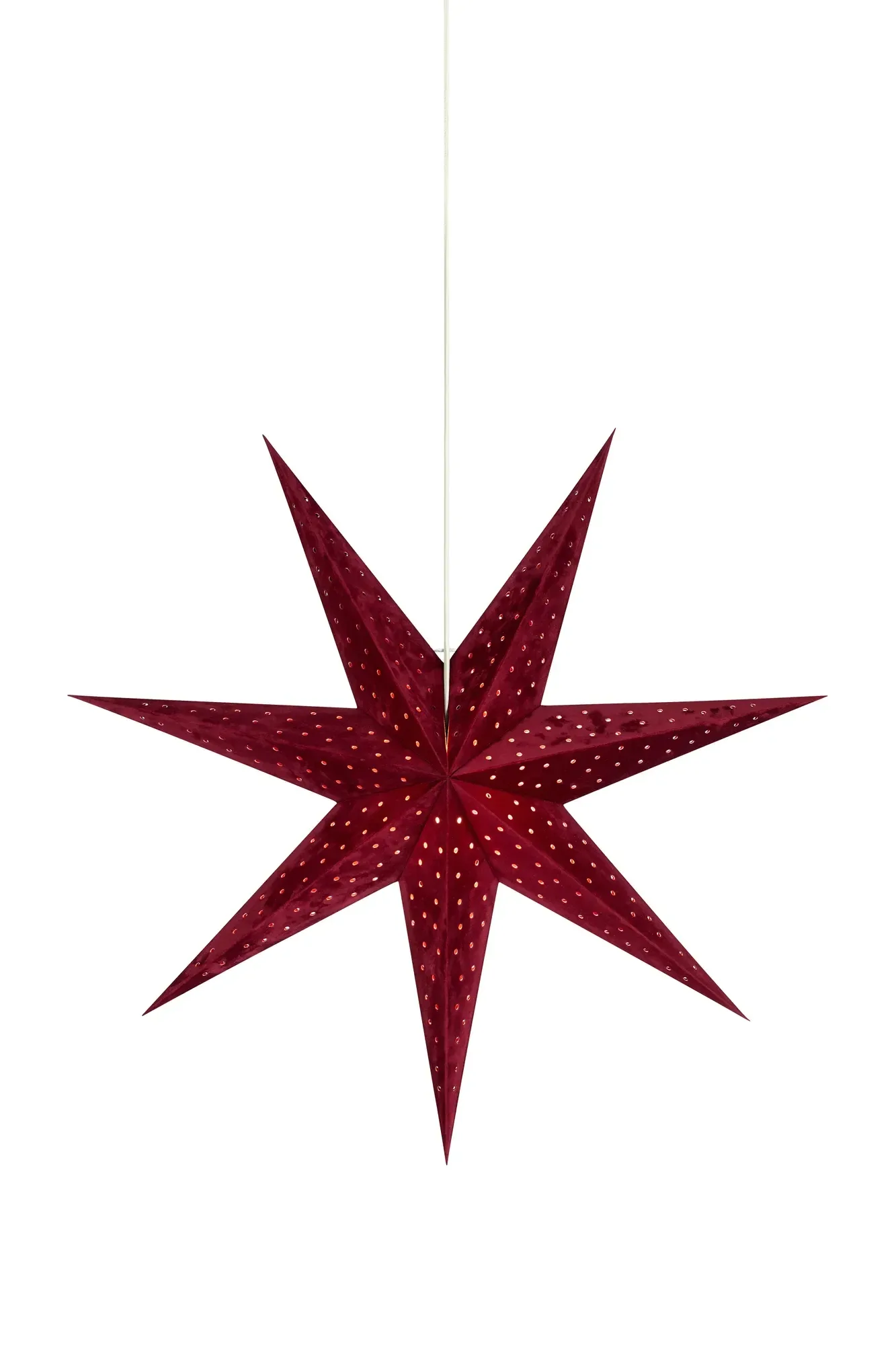 Velours Sterne Rot 75 cm