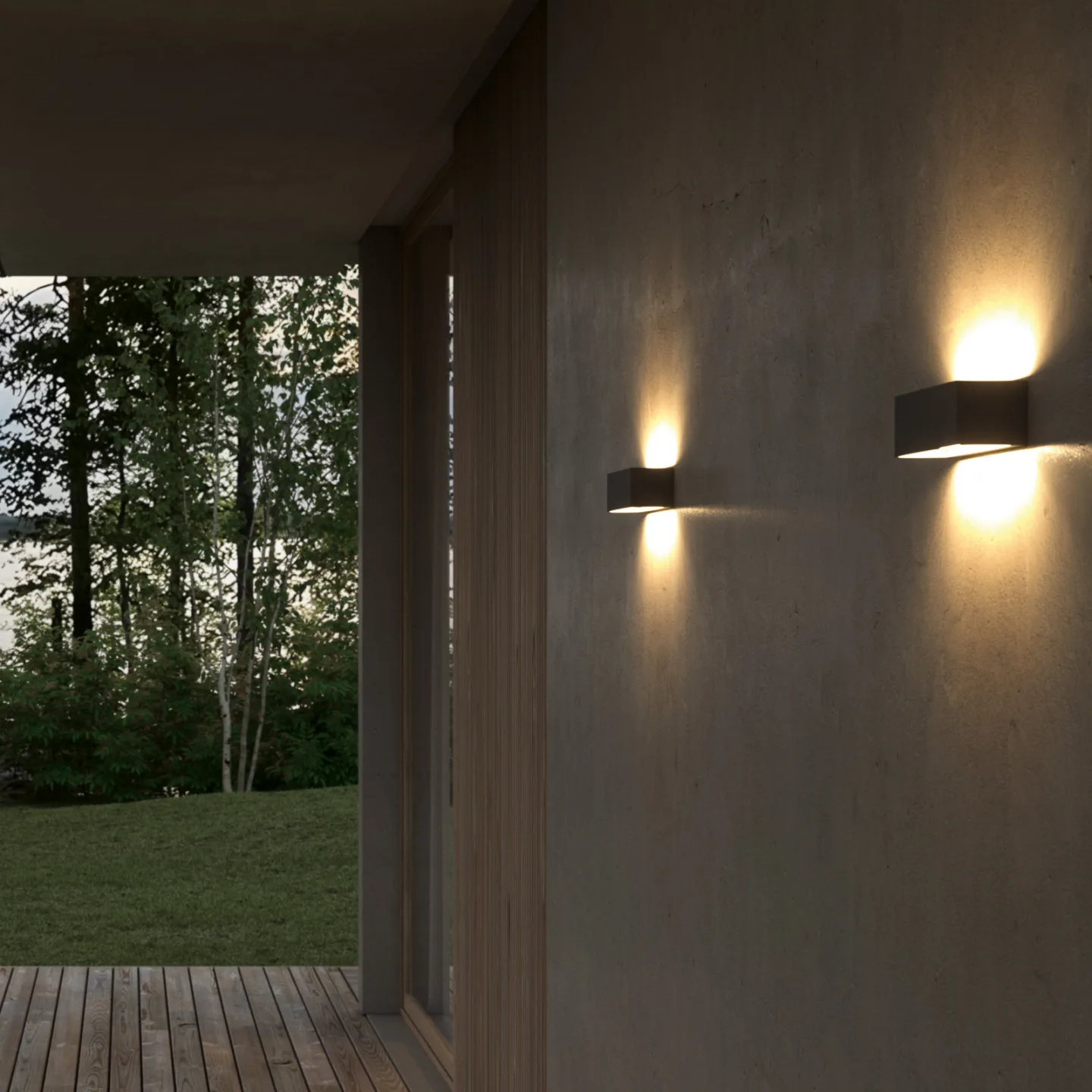 Linea W2 LED-Wandlampe schwarz 30cm, CCT, IP54 - Light-Point - Wohnzimmer - Design - Aluminium - Mehrflammig
