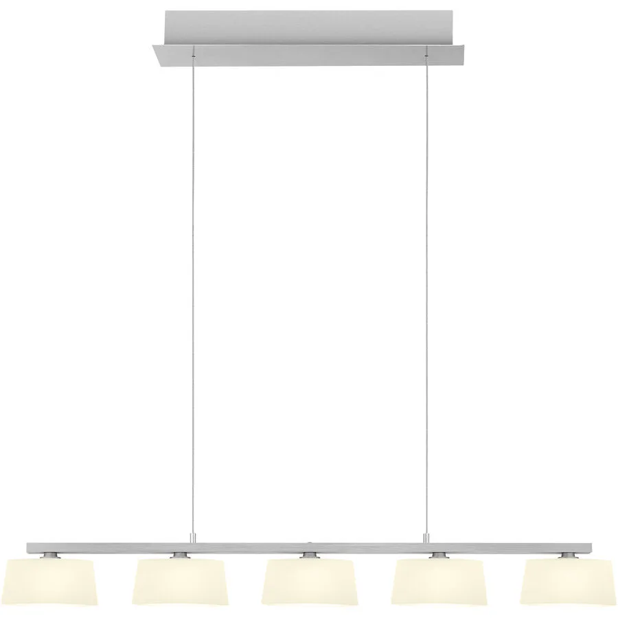 Pendellampe View Silber Aluminium/Eisen 85 cm - Farbe: Aluminium matt - LED - Lichtfarbe: Warmweiss - LED Energiesparlampen