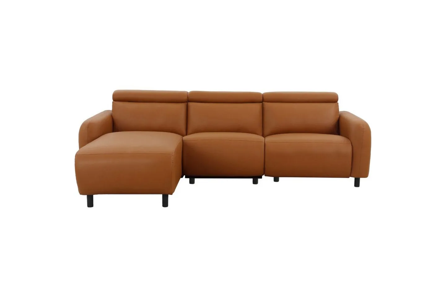 Reclinersoffa med hörn Loft24 Skaane Reclinersoffa 3-sits Brown Left-faced Artificial leather -