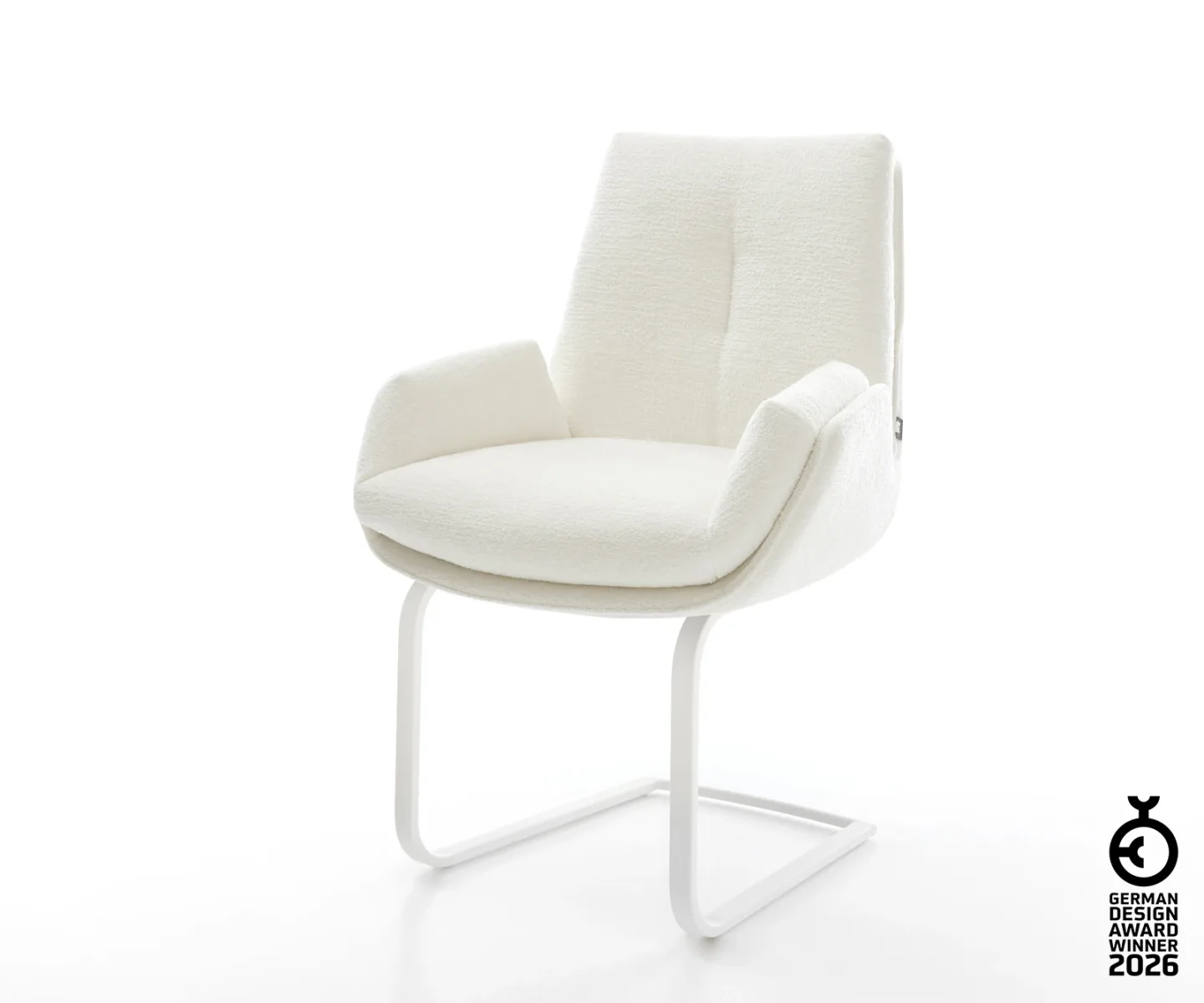 Freischwinger Clea-Flex Bouclé Soft Beige Freischwinger flach Weiß