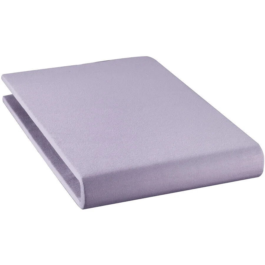 Fixleintuch Mara Lila Baumwolle 180 x 200 cm - Material: 94% Bio Baumwolle GOTS / 6% Elasthan
