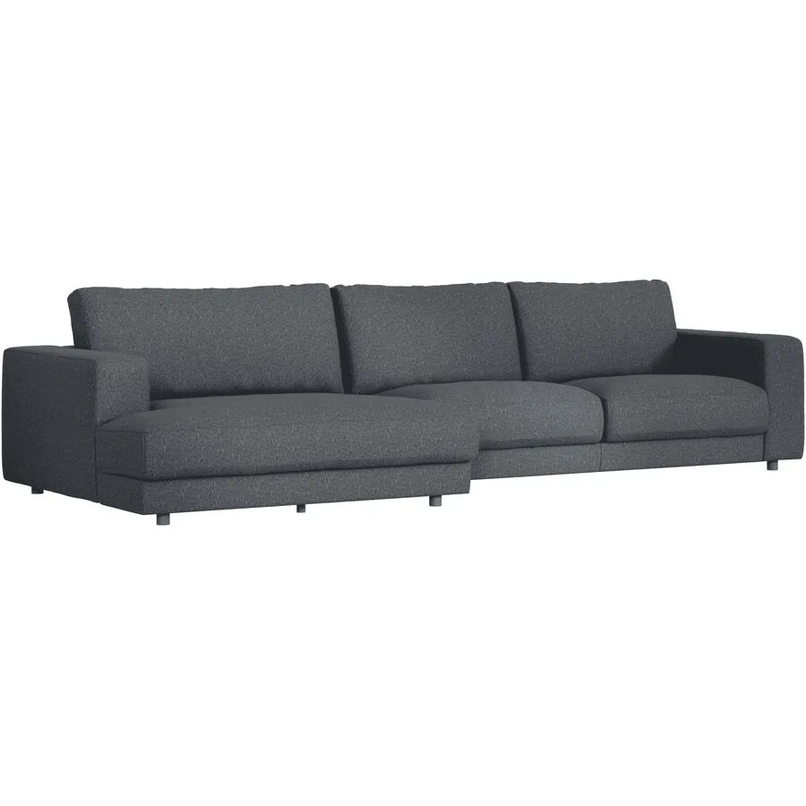 Ecksofa Ava Links Bezug: 100% Polyester anthrazit B 350 T 150 cm - Möbel Konfigurator: Traummöbel individuell zusammenstellen