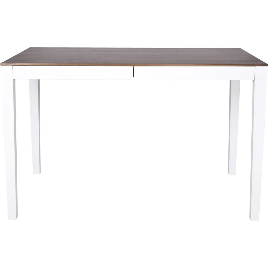Schreibtisch Oscar nussbaum, weiss Holz massiv, MDF B 120 T 70 cm