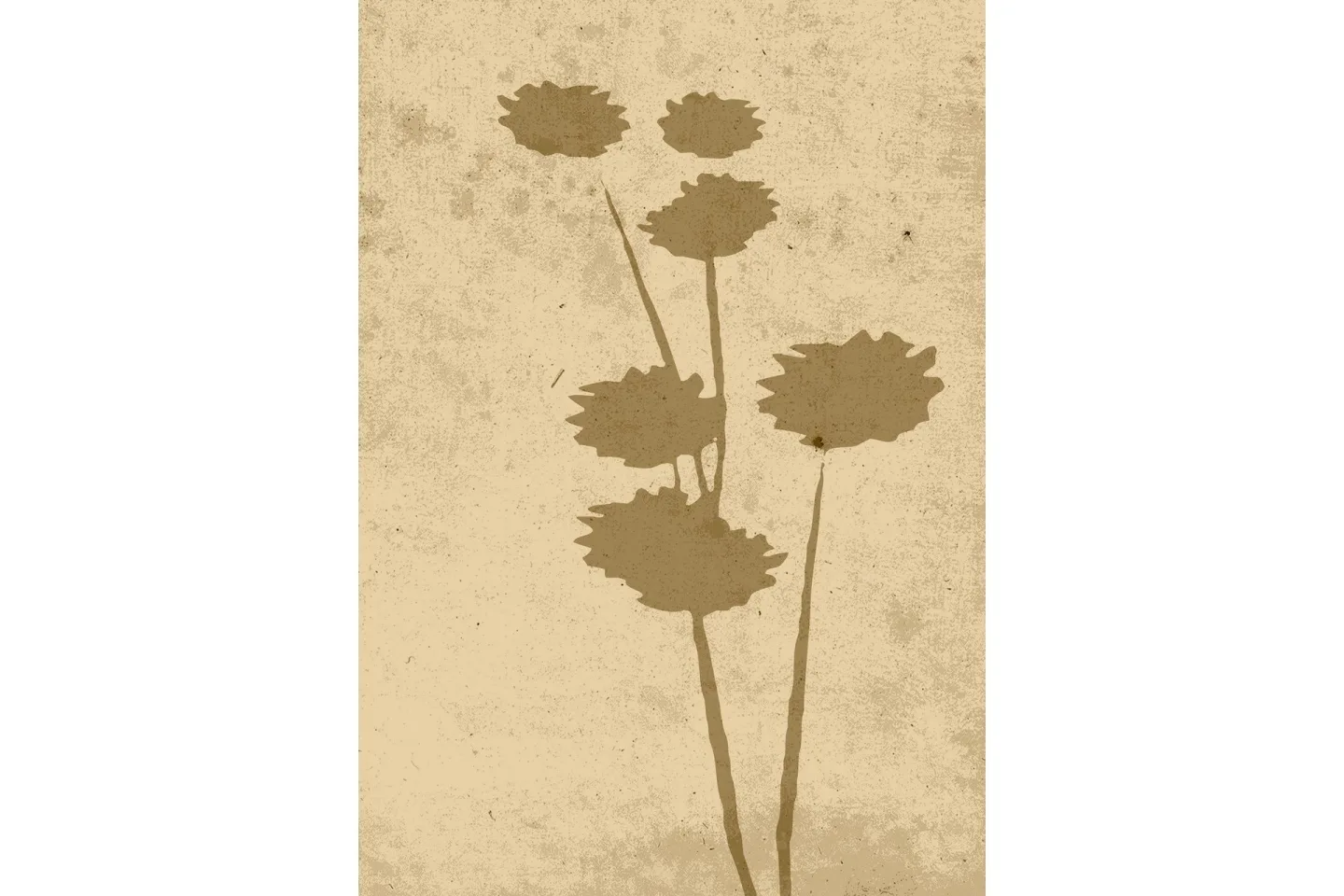 Poster Flower art 70x100 cm - Beige