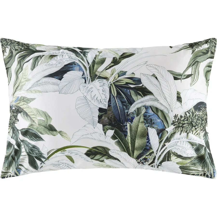 KAS Kissenbezug Aruba Mehrfarbig Baumwolle 50 cm 70 cm - Farbe: Weiß