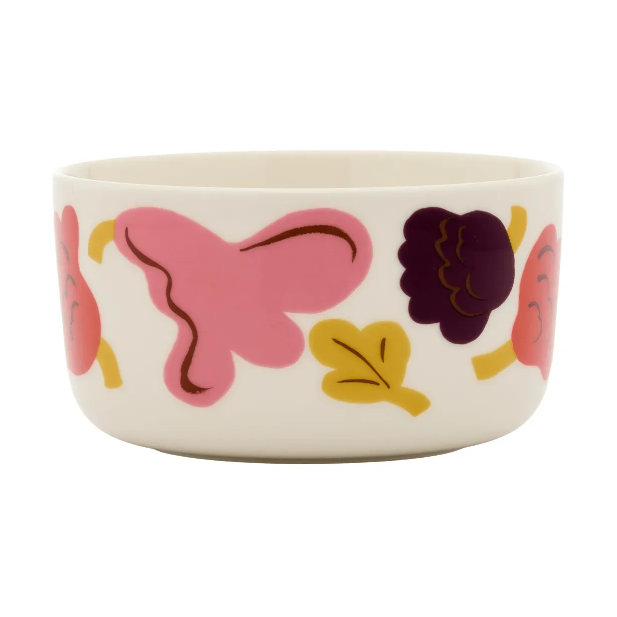 Marimekko Kukasta Kukkaan Schale White-pink-terrac-plum, 50 cl
