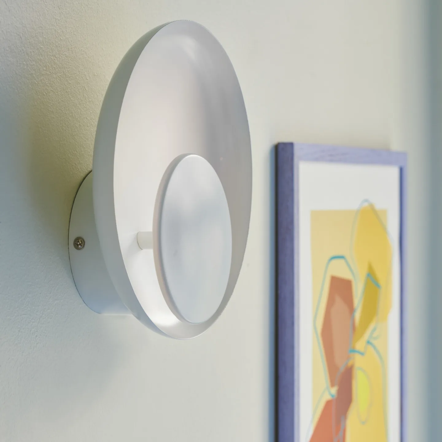 Marsi Wandleuchte White - Nordlux - Wohnzimmer - Metall - Rund