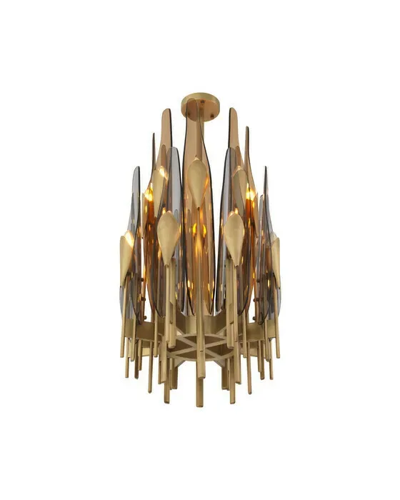 Sky taklampe antik messing