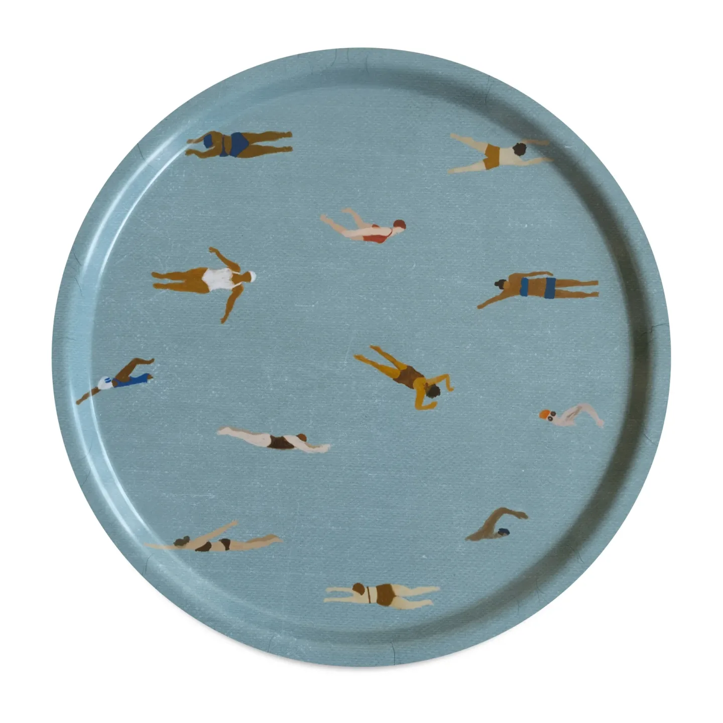 Fine Little Day Swimmers Tablett Ø38cm Blau