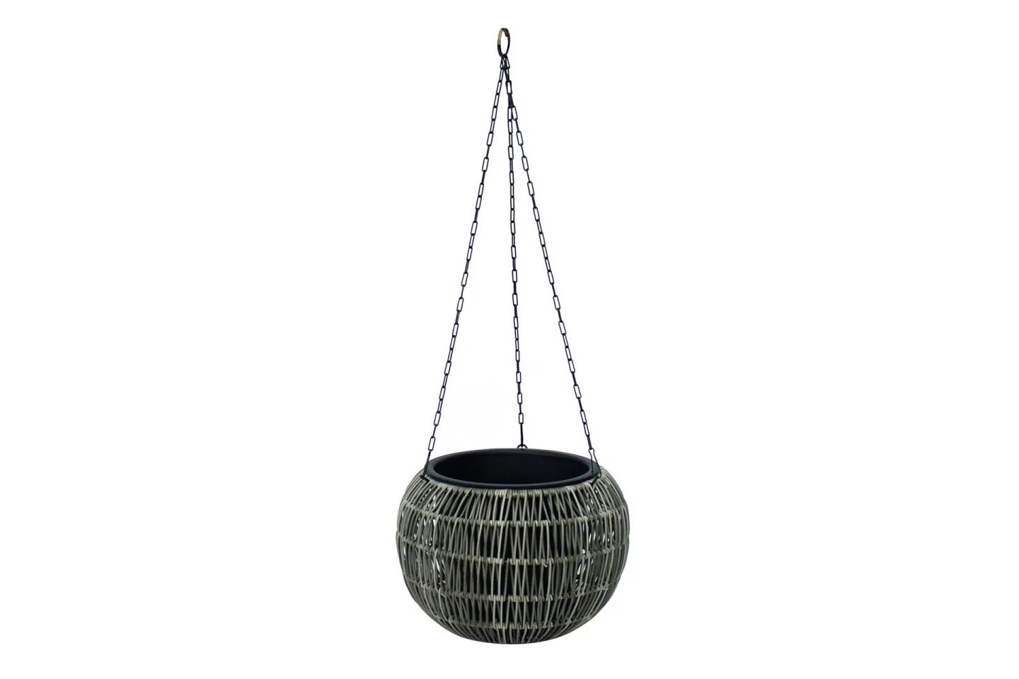 Wicker Hängande Kruka D32xH22 cm Grå -