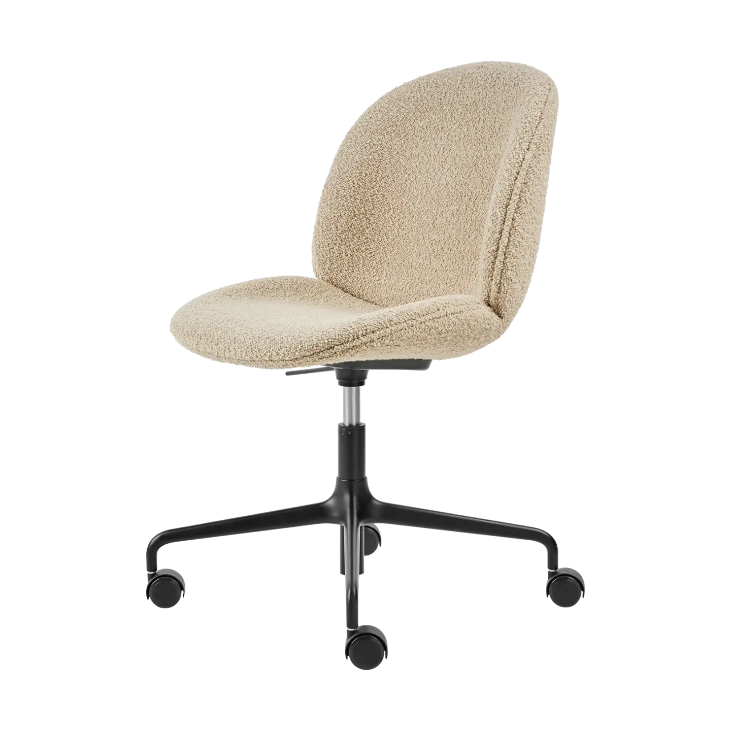 GUBI Beetle Meeting Chair Bürostuhl vollständig gepolstert Karakorum dedar 003-schwarze Beine